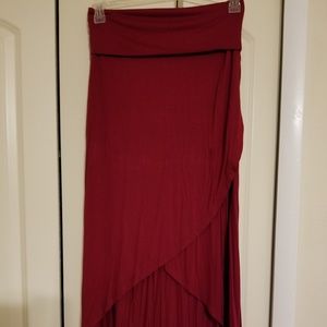 Rue 21 Tulip Hi-Low Skirt Red Medium